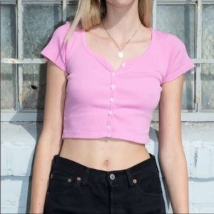 ❤️ Brandy Melville / John Galt bubblegum pink zelly top 
Rare One Size / Small